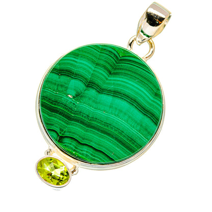 Malachite, Peridot Pendants handcrafted by Ana Silver Co - PD4450