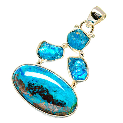 Shattuckite, Apatite Pendants handcrafted by Ana Silver Co - PD4455