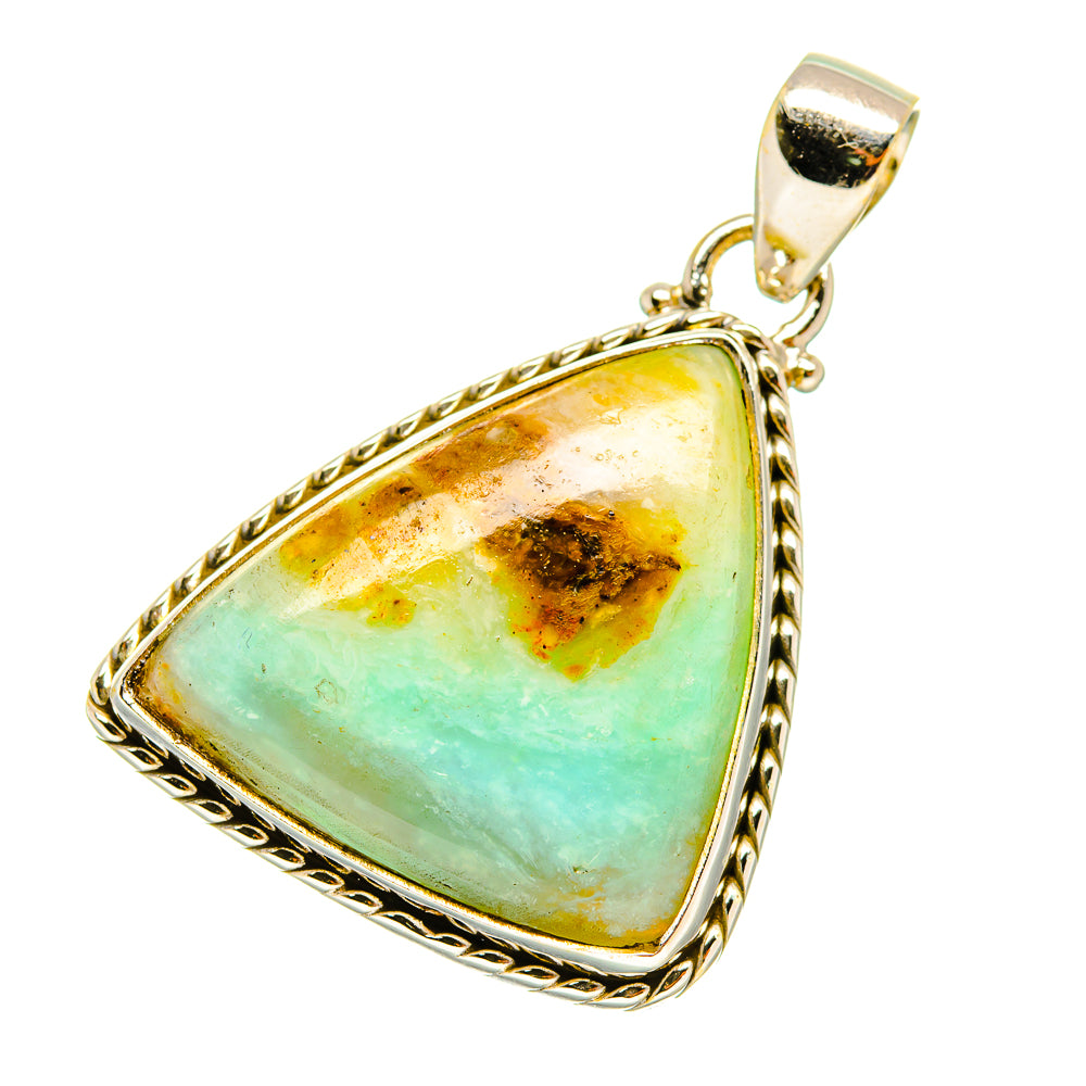 Peruvian Opal Pendants handcrafted by Ana Silver Co - PD4468