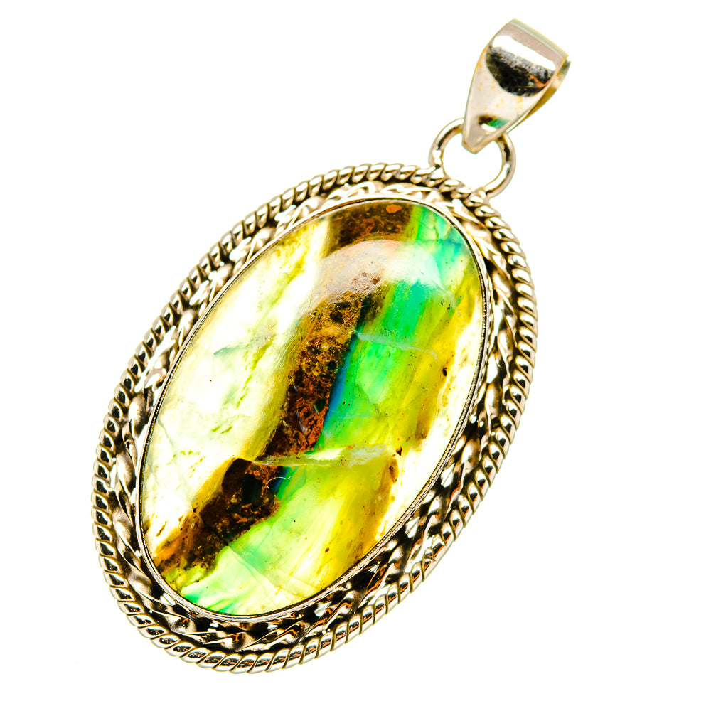 Peruvian Opal Pendants handcrafted by Ana Silver Co - PD4473