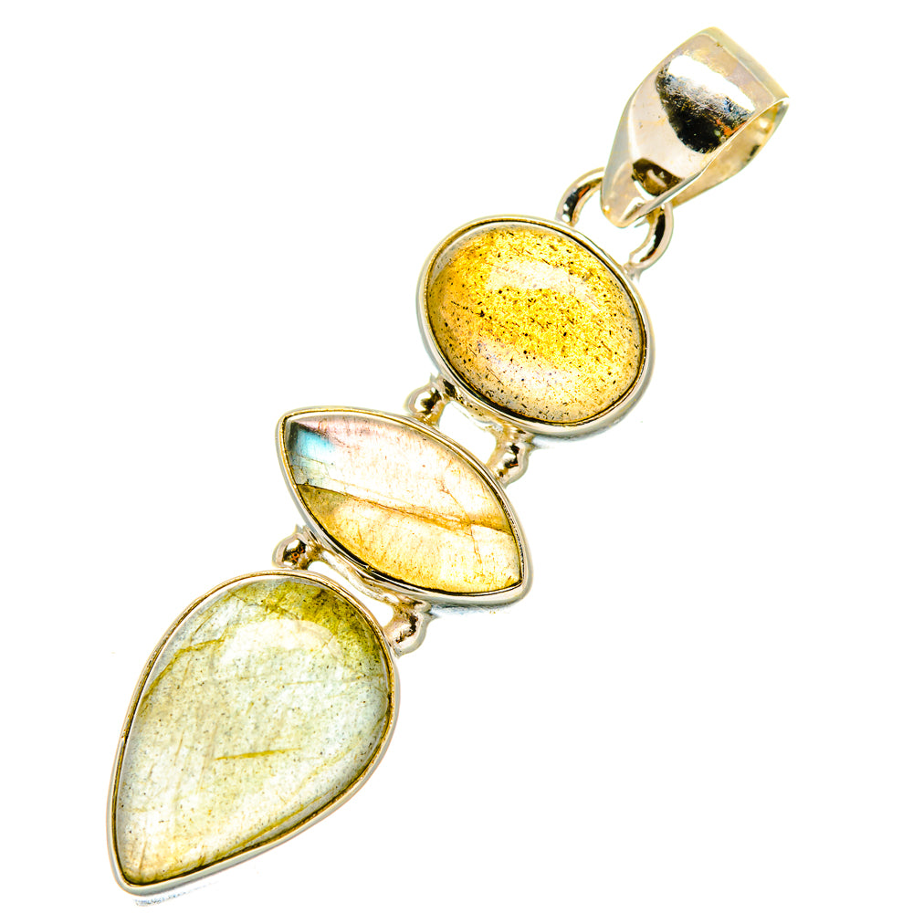 Labradorite Pendants handcrafted by Ana Silver Co - PD4490 - Photo 2