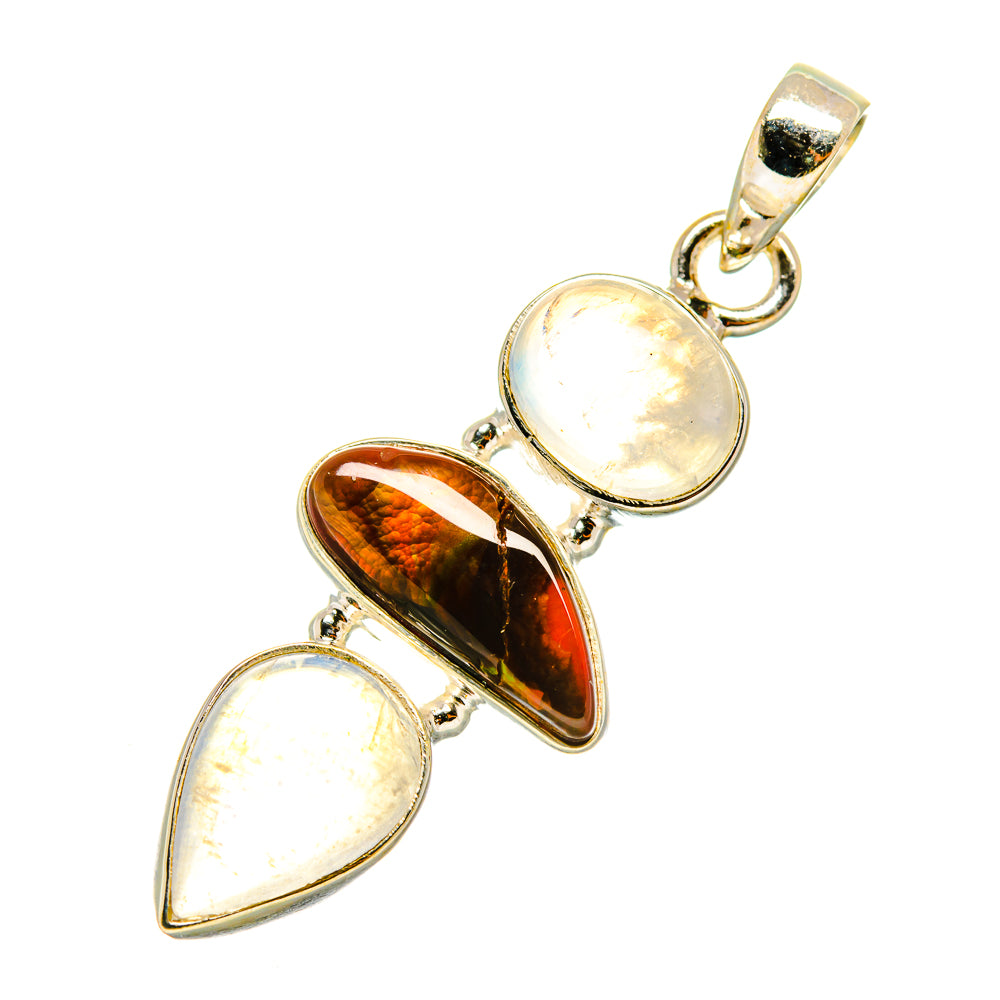 Mexican Fire Agate Pendants handcrafted by Ana Silver Co - PD4502