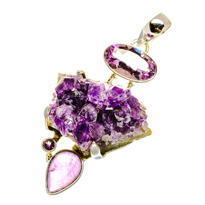 Amethyst Crystal Pendants handcrafted by Ana Silver Co - PD4561