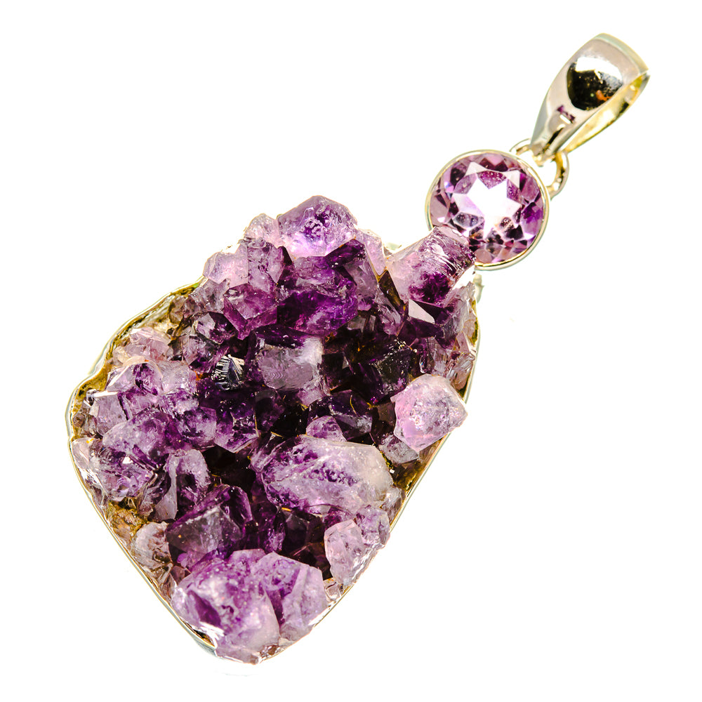 Amethyst Crystal Pendants handcrafted by Ana Silver Co - PD4562