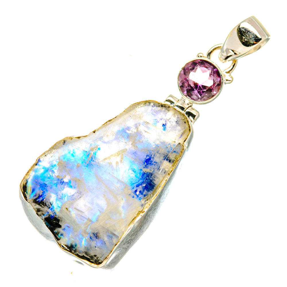 Rainbow Moonstone Pendants handcrafted by Ana Silver Co - PD4567