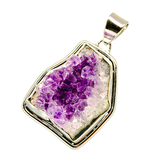 Amethyst Crystal Pendants handcrafted by Ana Silver Co - PD4569
