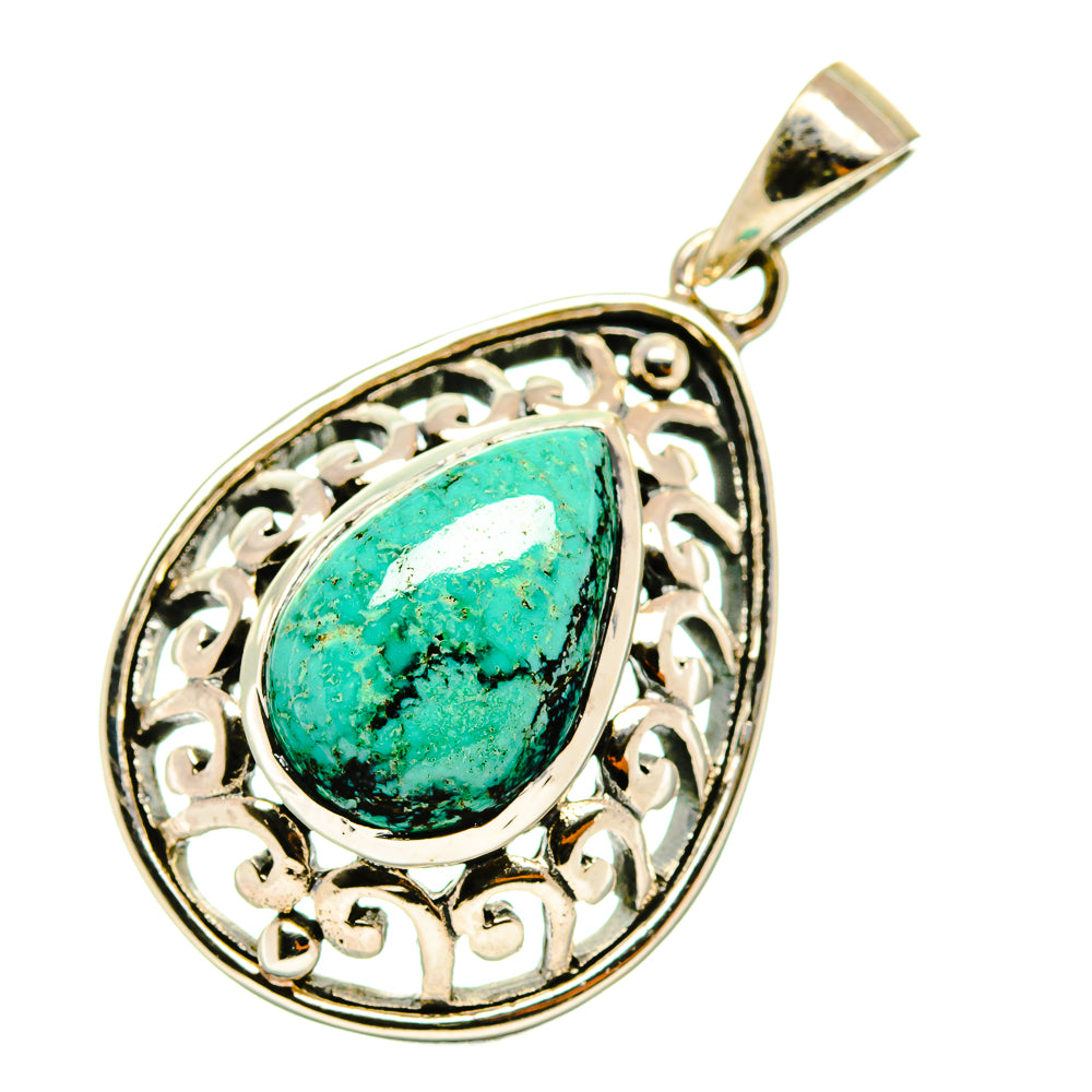 Tibetan Turquoise Pendants handcrafted by Ana Silver Co - PD4591