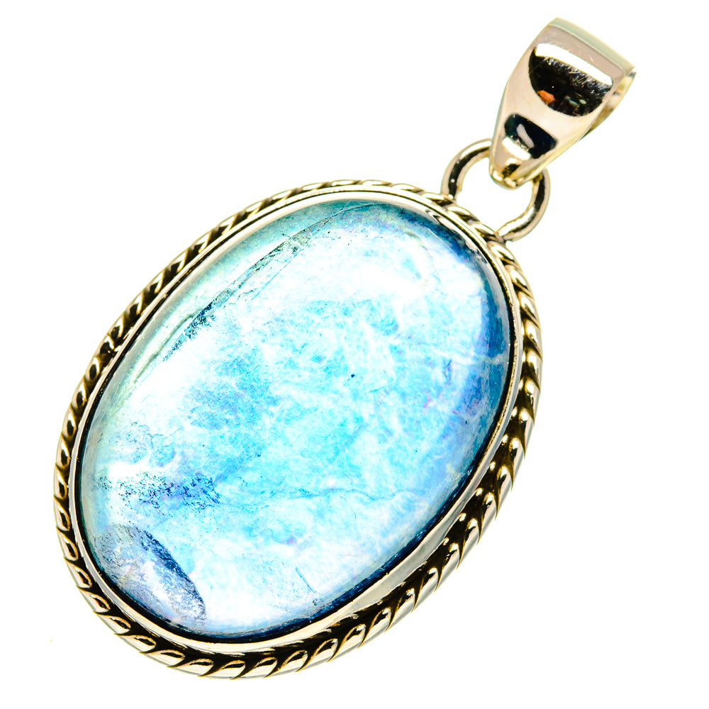 Blue Fluorite Pendants handcrafted by Ana Silver Co - PD759599