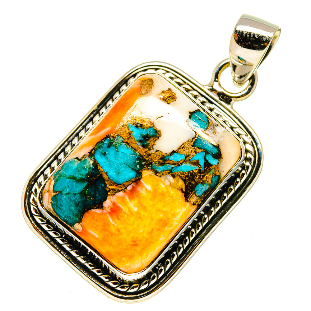Blue Copper Composite Turquoise Pendants handcrafted by Ana Silver Co - PD759611