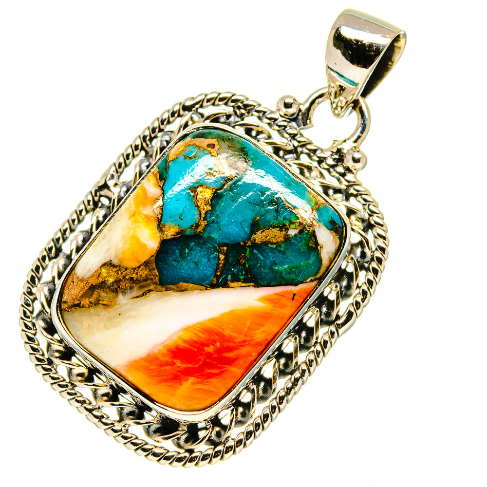 Blue Copper Composite Turquoise Pendants handcrafted by Ana Silver Co - PD759645