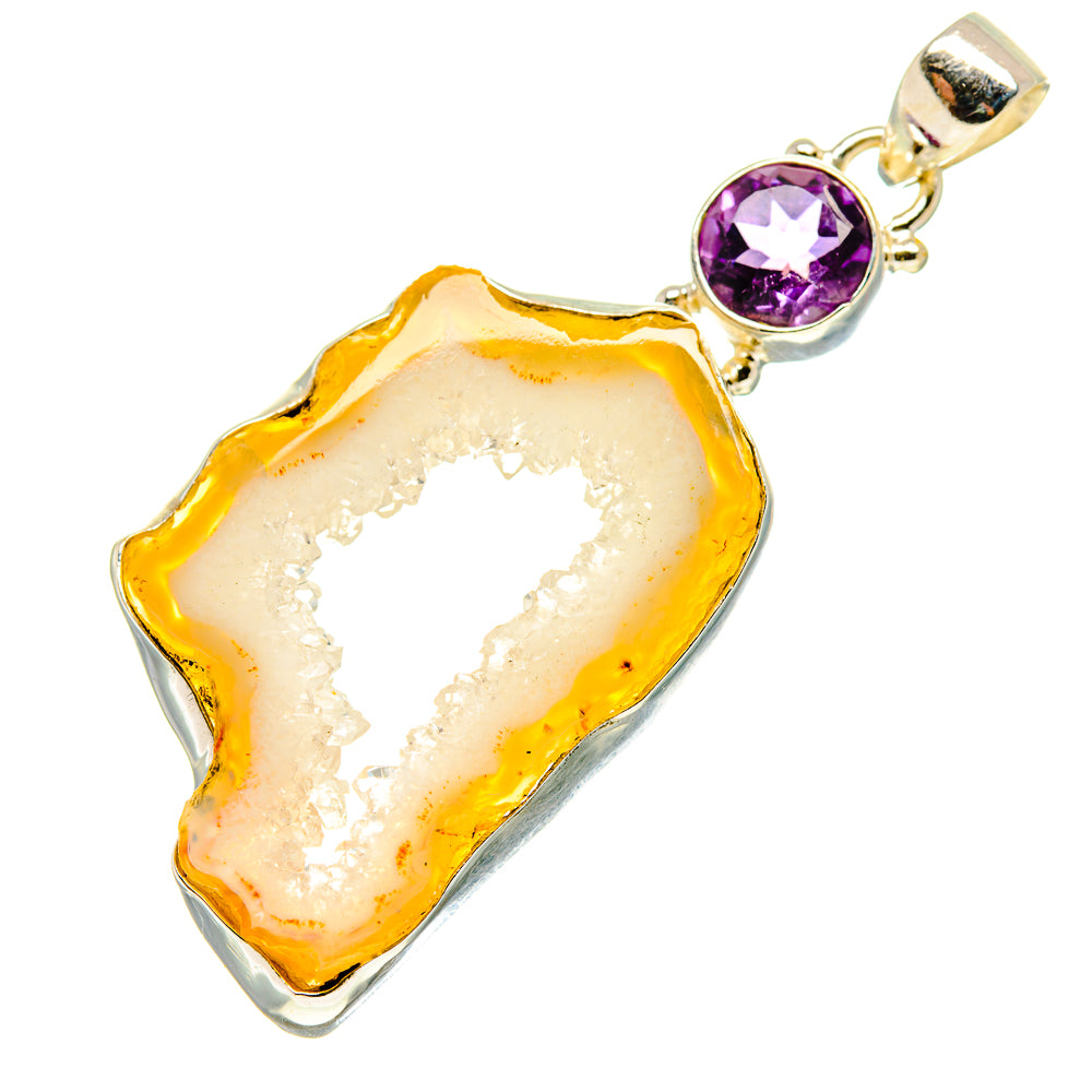 Geode Slice Pendants handcrafted by Ana Silver Co - PD759674