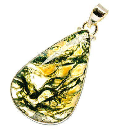Green Moss Agate Pendants handcrafted by Ana Silver Co - PD759697