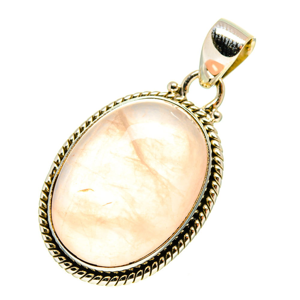Rose Quartz Pendants handcrafted by Ana Silver Co - PD759731