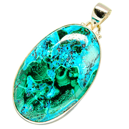 Malachite In Chrysocolla Pendants handcrafted by Ana Silver Co - PD759734