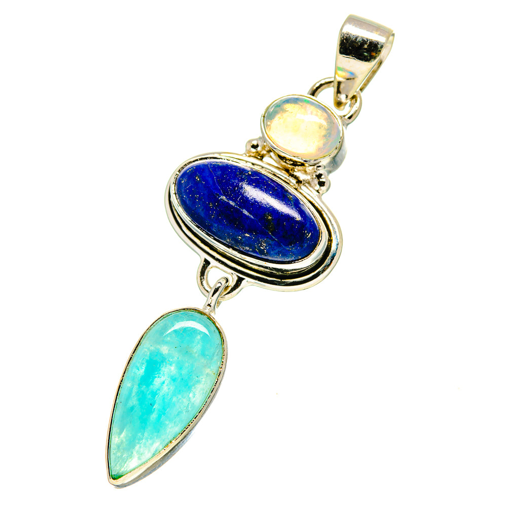 Lapis Lazuli, Peruvian Opal, Ethiopian Opal Pendants handcrafted by Ana Silver Co - PD759746