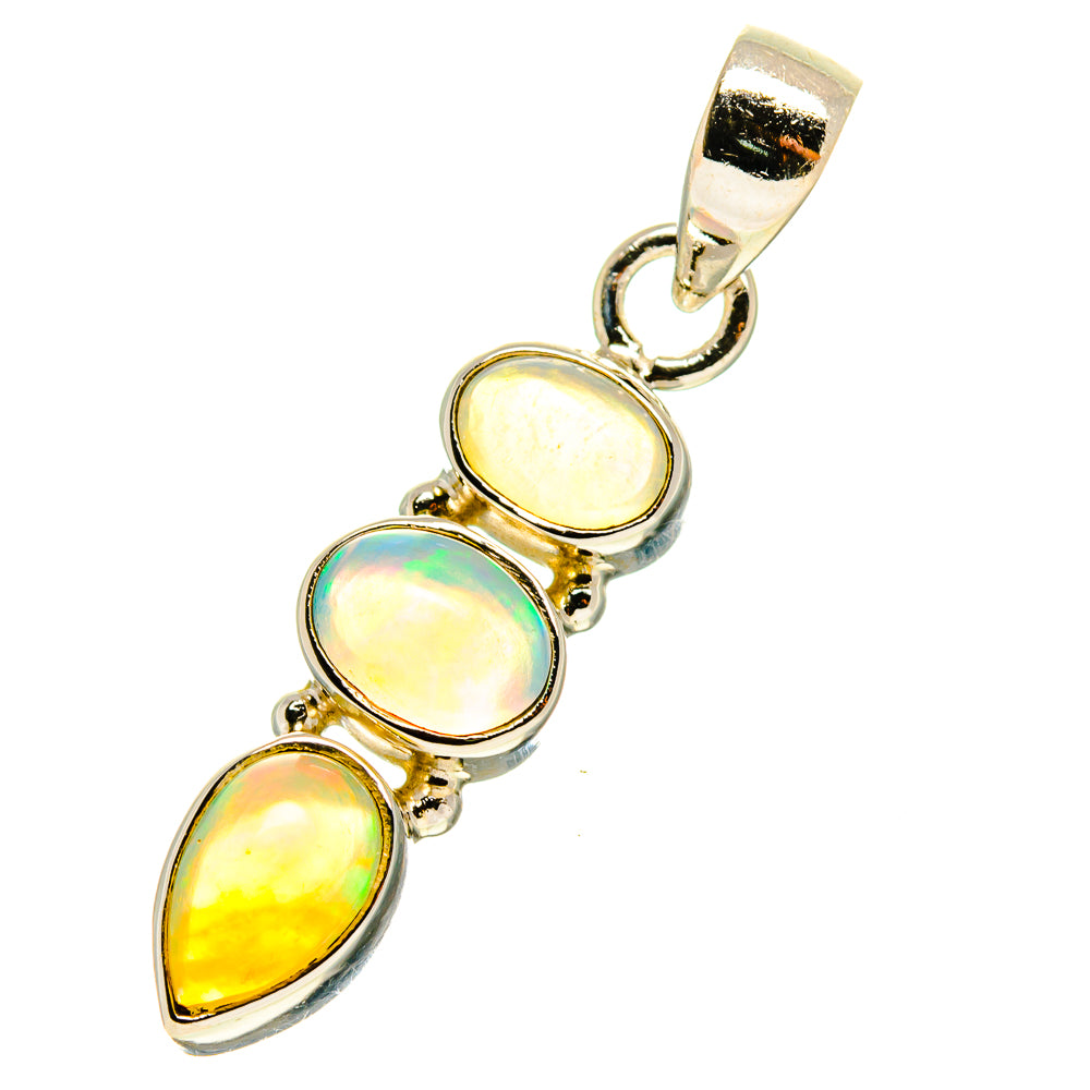 Ethiopian Opal Pendants handcrafted by Ana Silver Co - PD759773