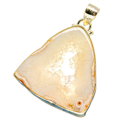 White Geode Slice Pendants handcrafted by Ana Silver Co - PD759780