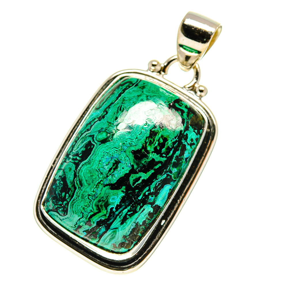 Malachite In Chrysocolla Pendants handcrafted by Ana Silver Co - PD759795