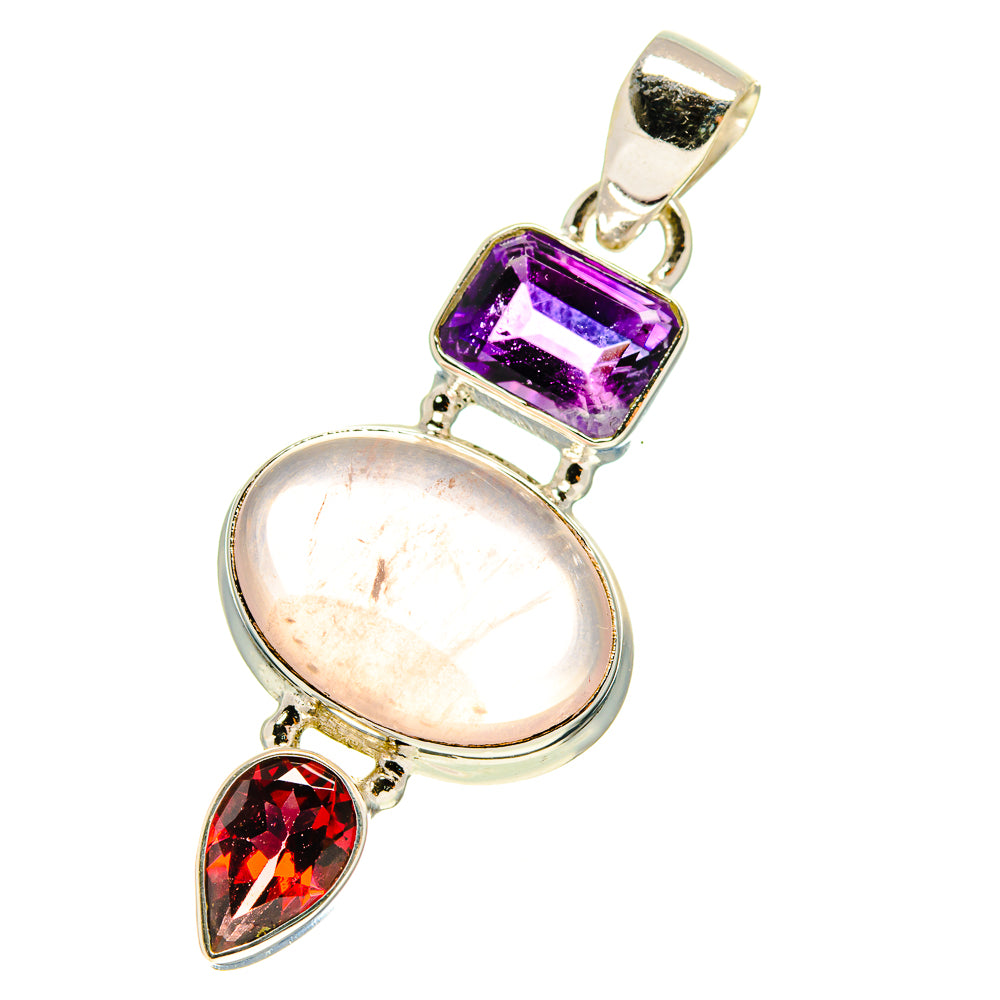 Rose Quartz Pendants handcrafted by Ana Silver Co - PD759829