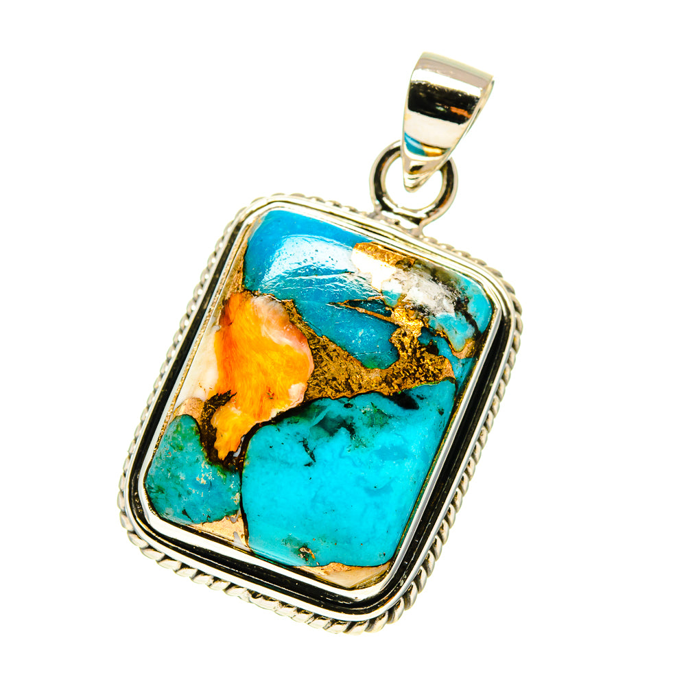 Blue Copper Composite Turquoise Pendants handcrafted by Ana Silver Co - PD759854