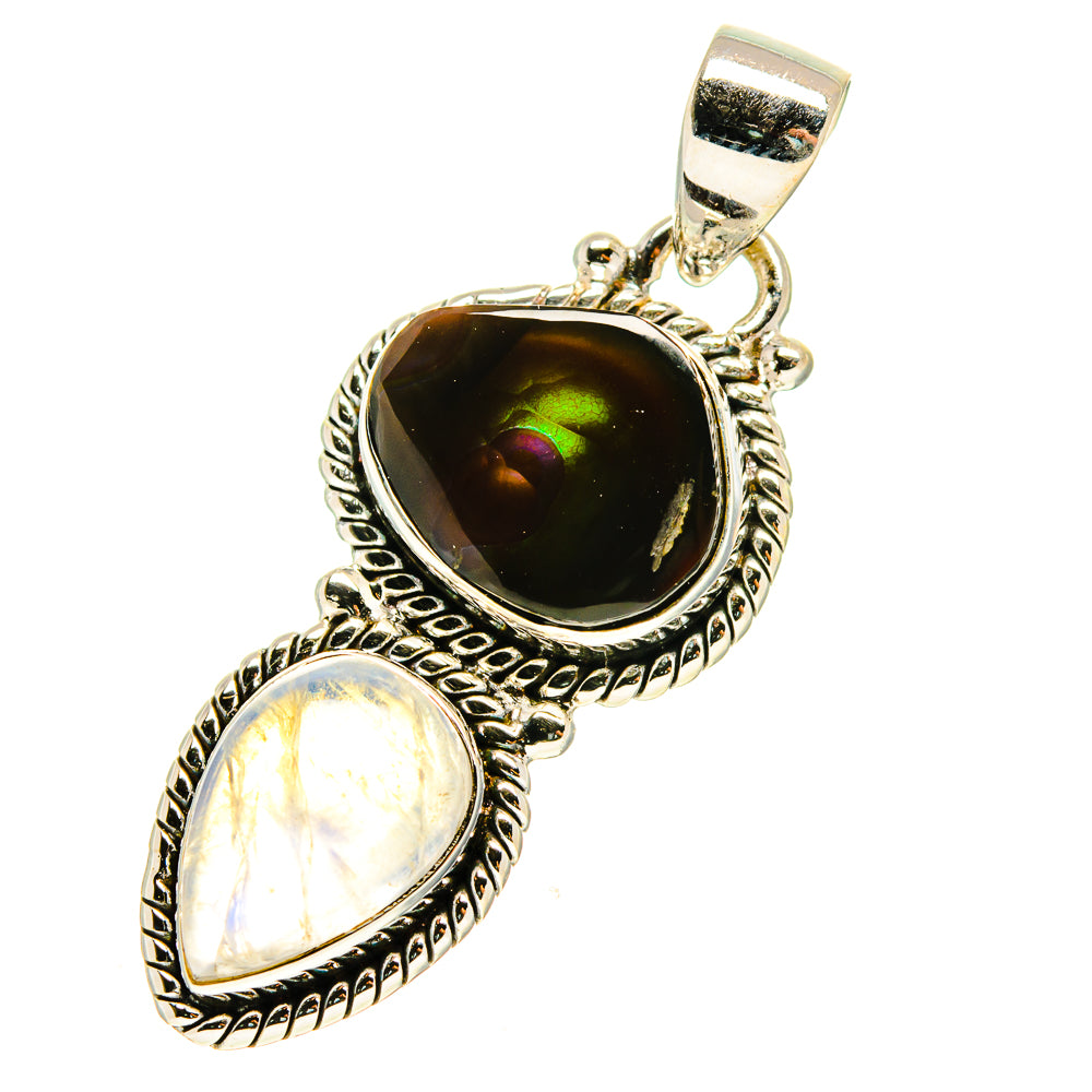 Mexican Fire Agate Pendants handcrafted by Ana Silver Co - PD759857