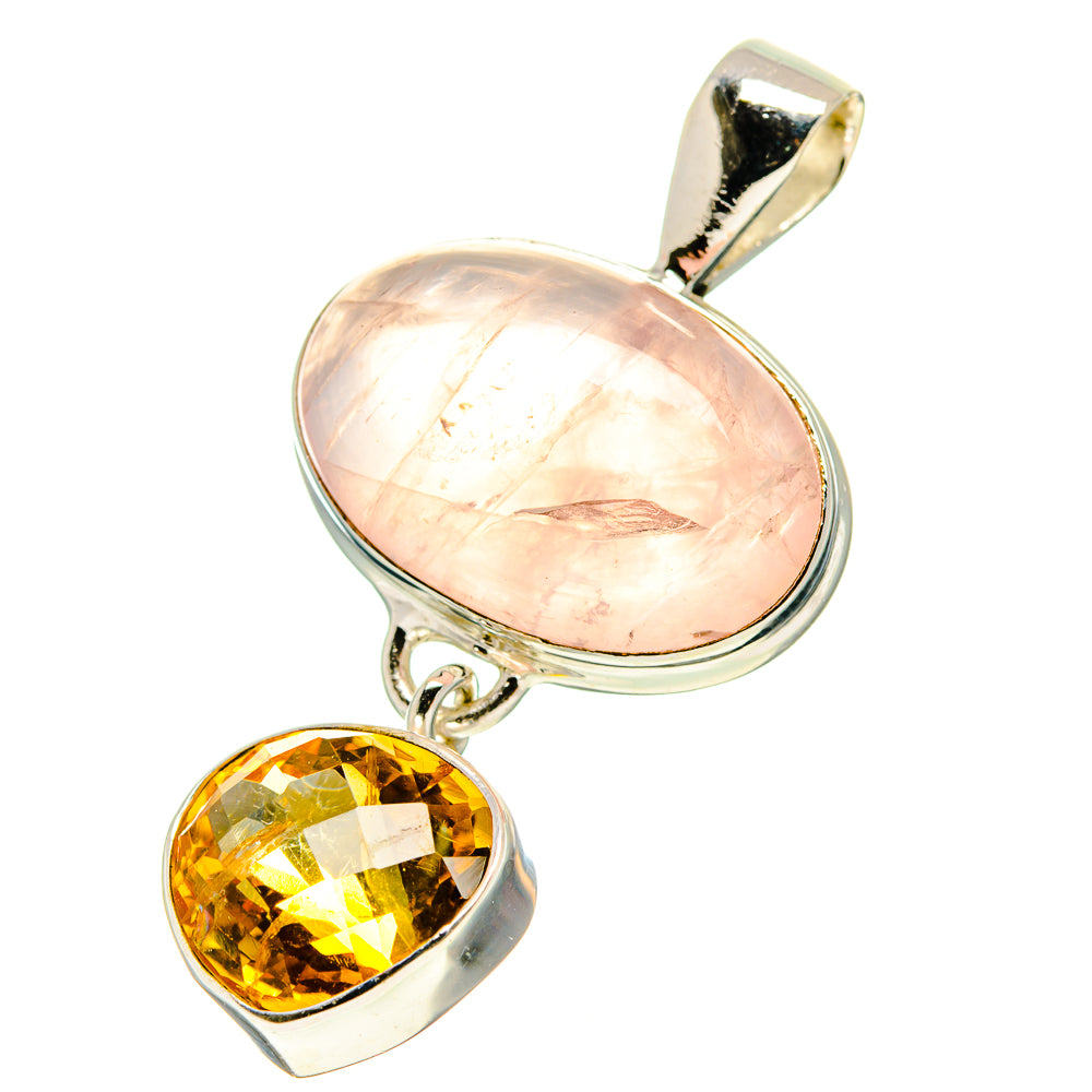 Rose Quartz Pendants handcrafted by Ana Silver Co - PD759864