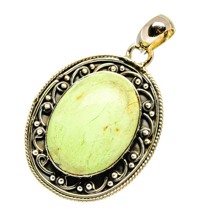 Lemon Chrysoprase Pendants handcrafted by Ana Silver Co - PD4643