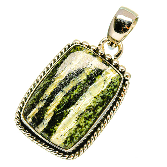 Green Vein Jasper Pendants handcrafted by Ana Silver Co - PD4647
