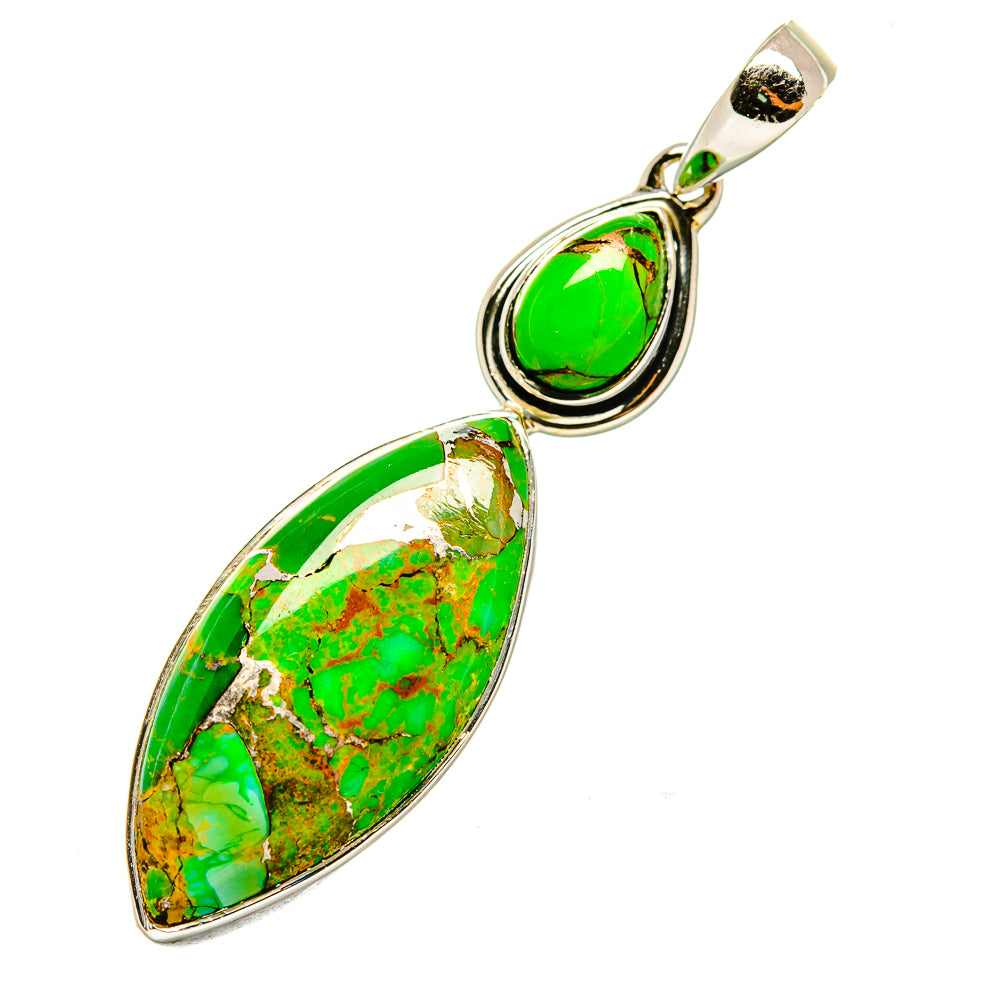 Green Copper Composite Turquoise Pendants handcrafted by Ana Silver Co - PD4665