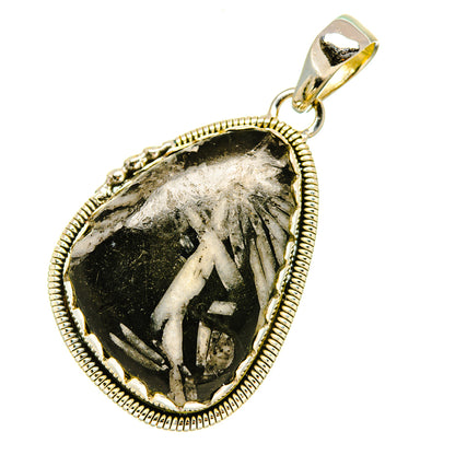 Chrysanthemum Stone Pendants handcrafted by Ana Silver Co - PD4694