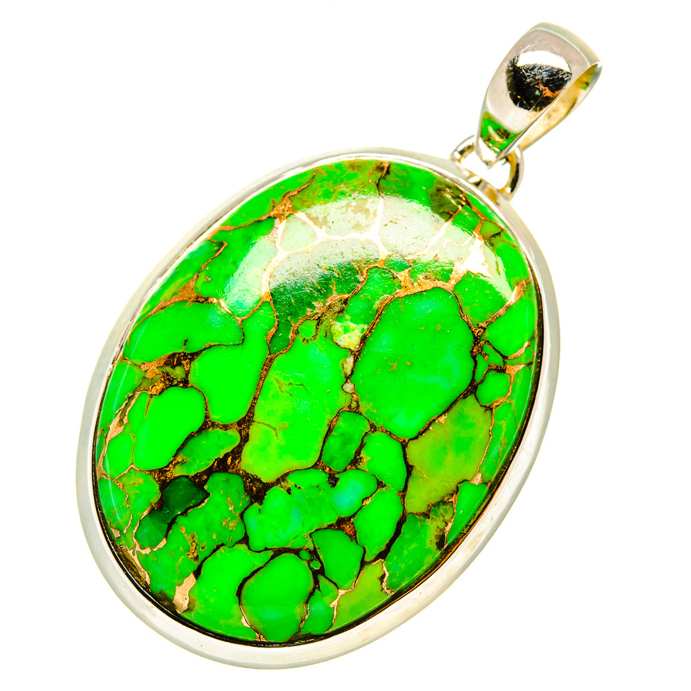 Green Copper Composite Turquoise Pendants handcrafted by Ana Silver Co - PD4711