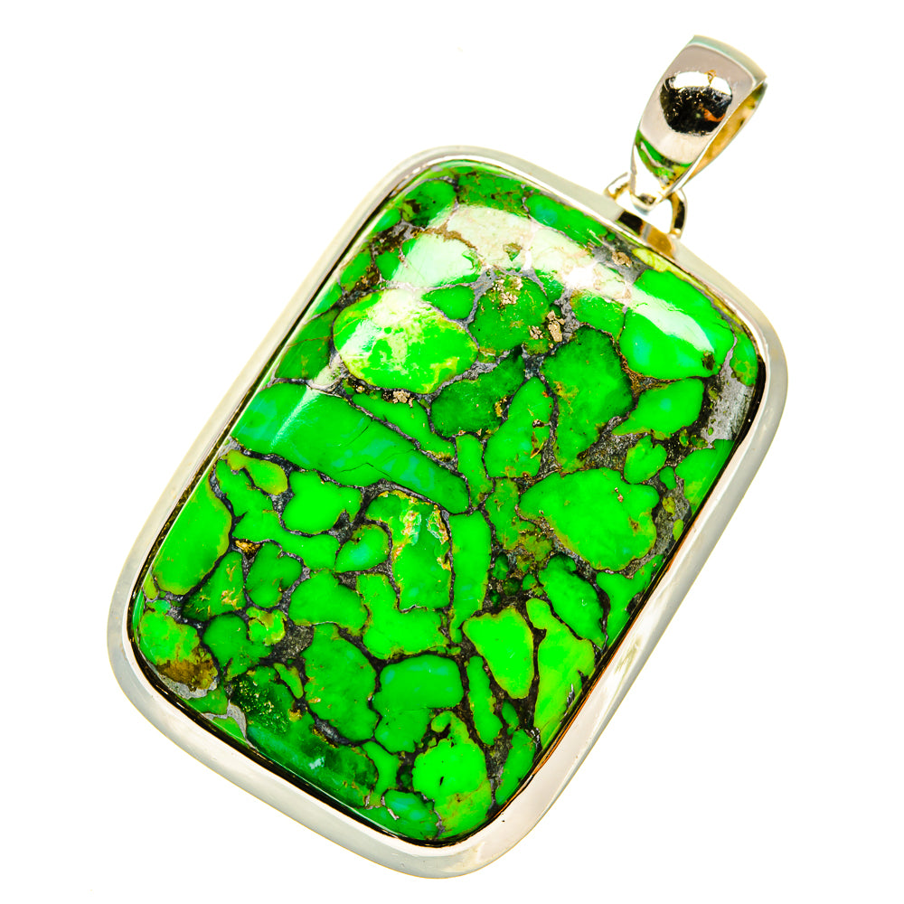 Green Copper Composite Turquoise Pendants handcrafted by Ana Silver Co - PD4712