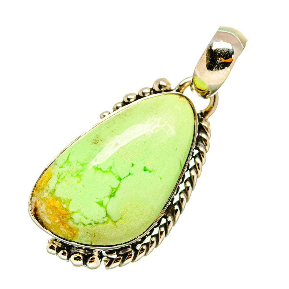 Lemon Chrysoprase Pendants handcrafted by Ana Silver Co - PD4713