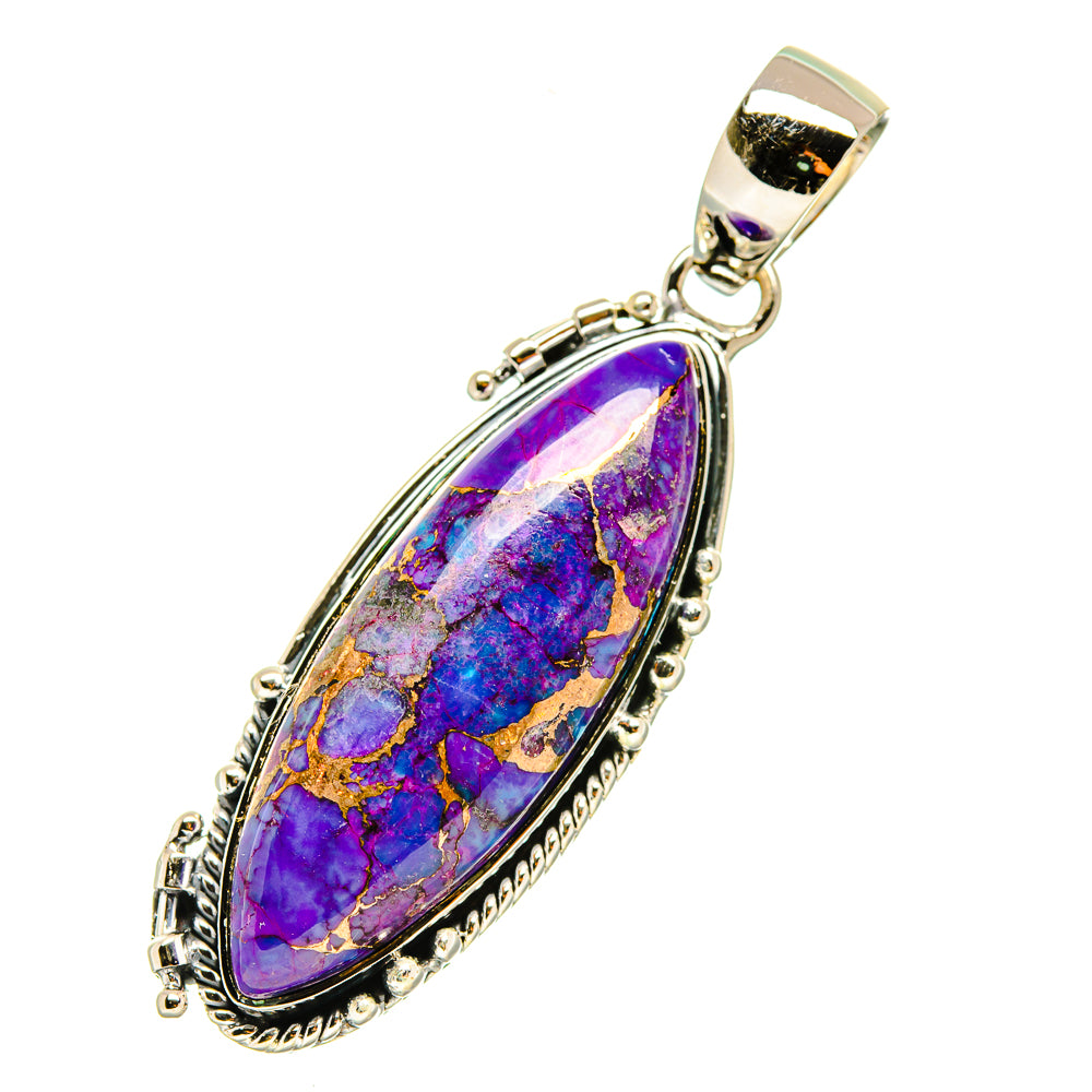 Purple Copper Composite Turquoise Pendants handcrafted by Ana Silver Co - PD4769