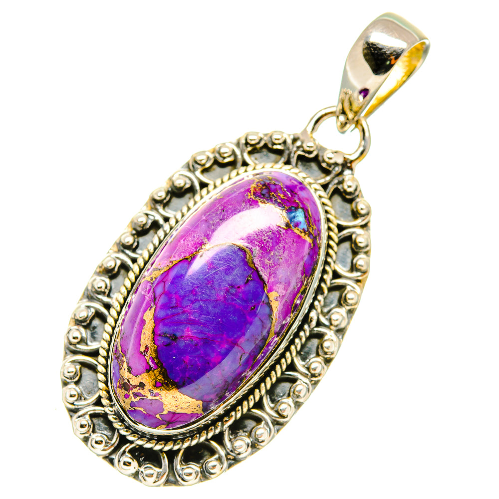 Purple Copper Composite Turquoise Pendants handcrafted by Ana Silver Co - PD4772