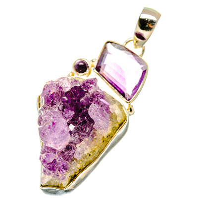 Amethyst Crystal Pendants handcrafted by Ana Silver Co - PD4794