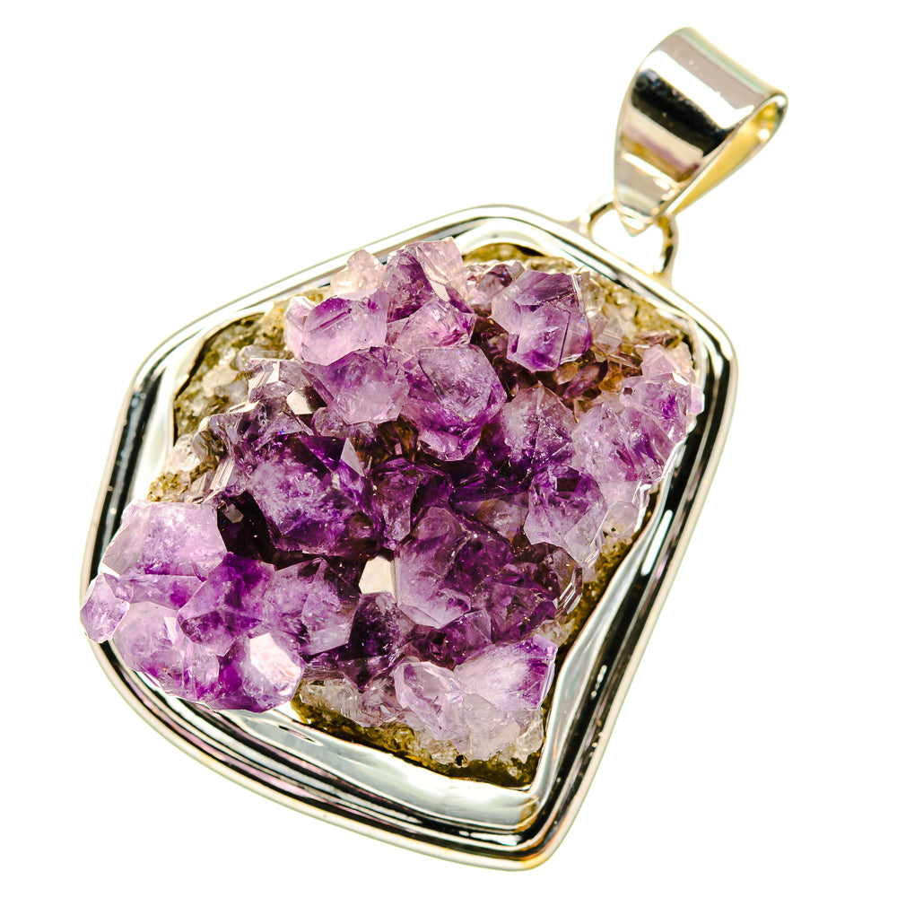 Amethyst Crystal Pendants handcrafted by Ana Silver Co - PD4798