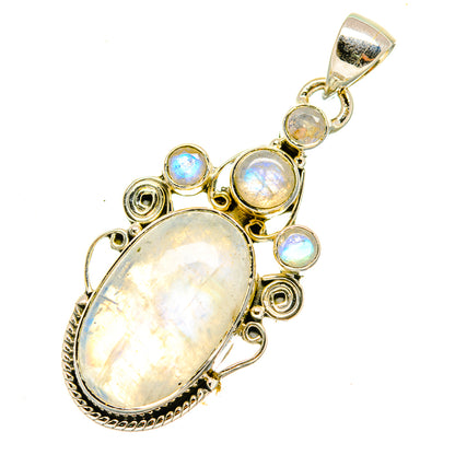 Rainbow Moonstone Pendants handcrafted by Ana Silver Co - PD4812