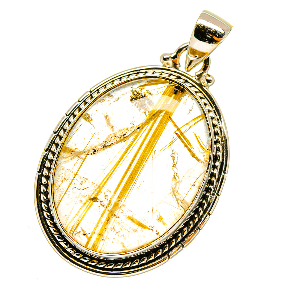 Rutilated Quartz Pendants handcrafted by Ana Silver Co - PD4860