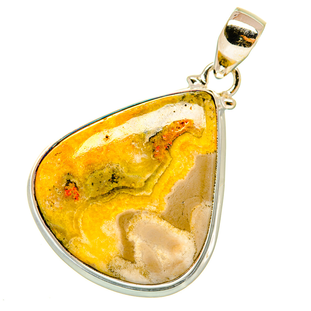 Bumble Bee Jasper Pendants handcrafted by Ana Silver Co - PD4865