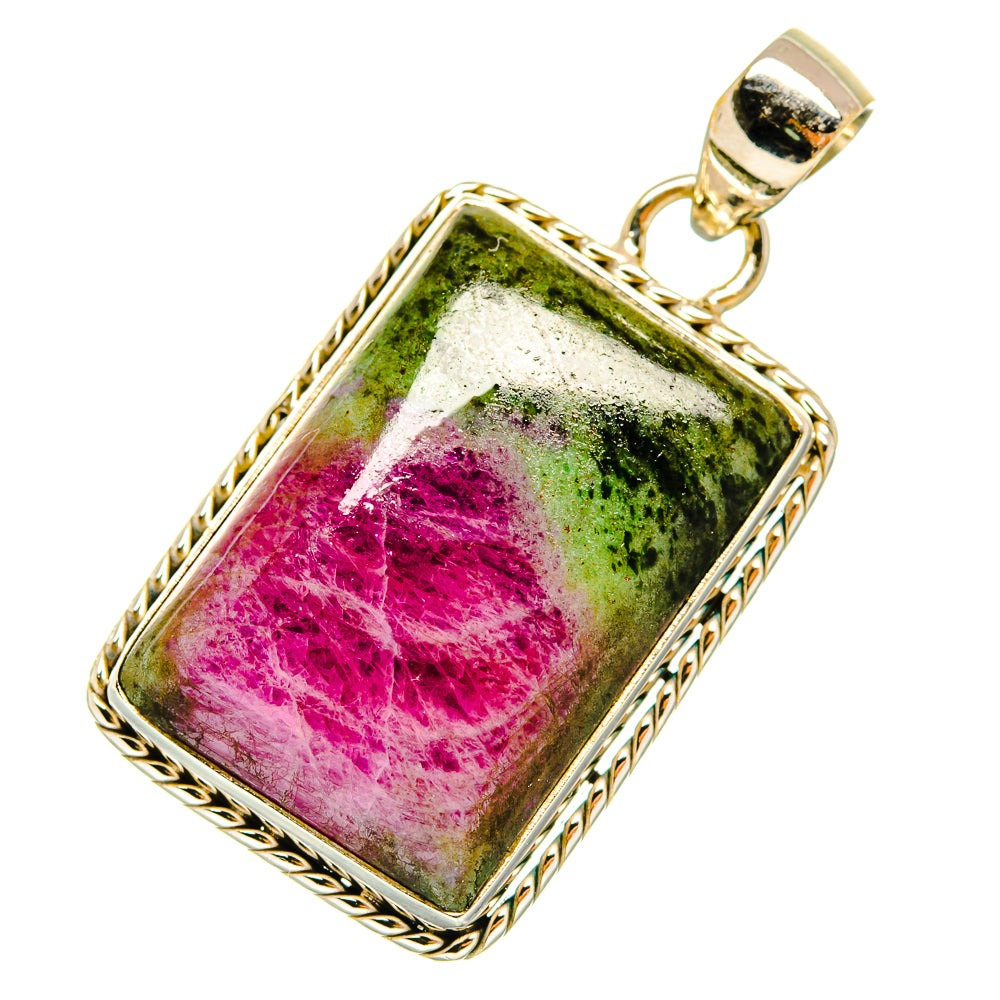 Ruby Zoisite Pendants handcrafted by Ana Silver Co - PD4873