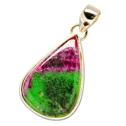 Ruby Zoisite Pendants handcrafted by Ana Silver Co - PD4892