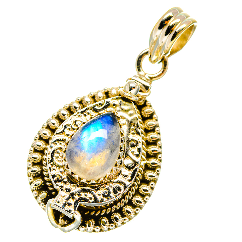 Rainbow Moonstone Pendants handcrafted by Ana Silver Co - PD4914