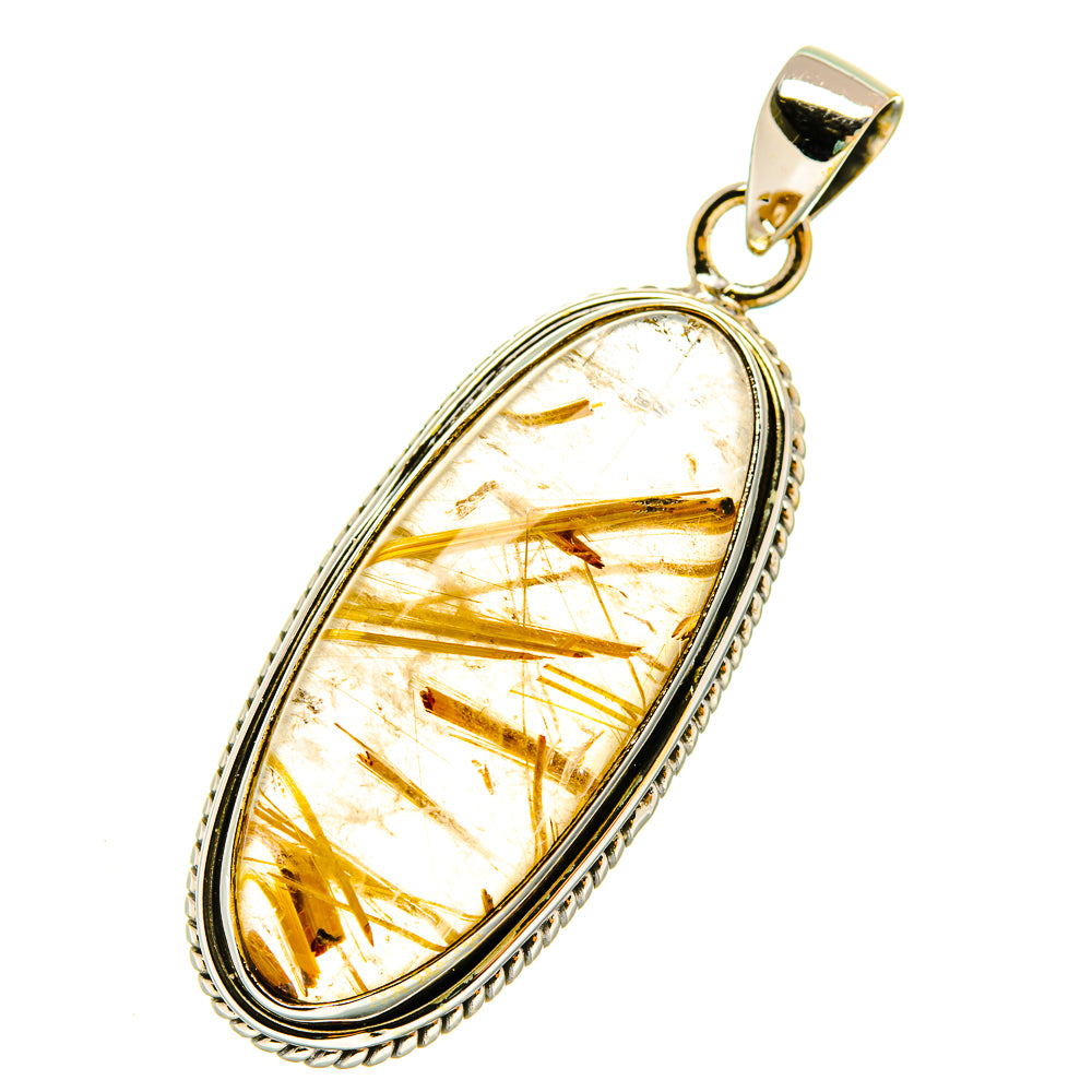 Rutilated Quartz Pendants handcrafted by Ana Silver Co - PD4923