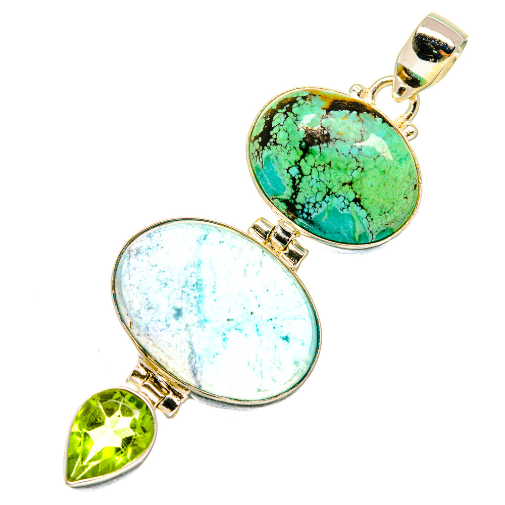 Blue Fluorite Pendants handcrafted by Ana Silver Co - PD4949
