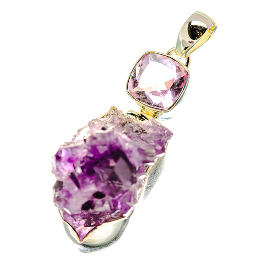 Amethyst Crystal Pendants handcrafted by Ana Silver Co - PD4967