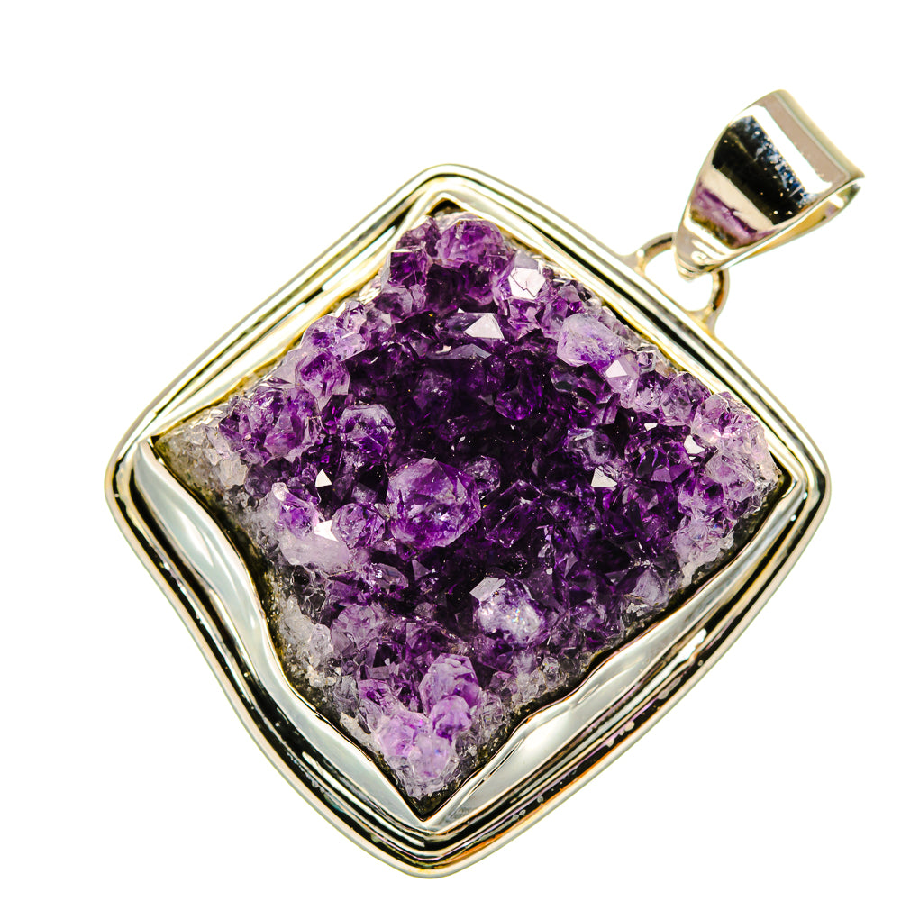 Amethyst Crystal Pendants handcrafted by Ana Silver Co - PD4969