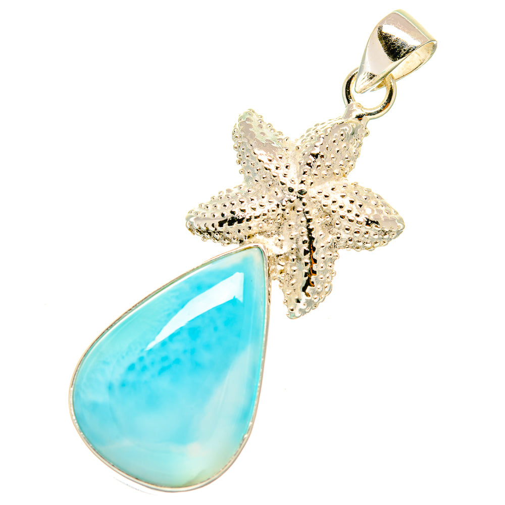 Larimar Starfish Pendants handcrafted by Ana Silver Co - PD4987
