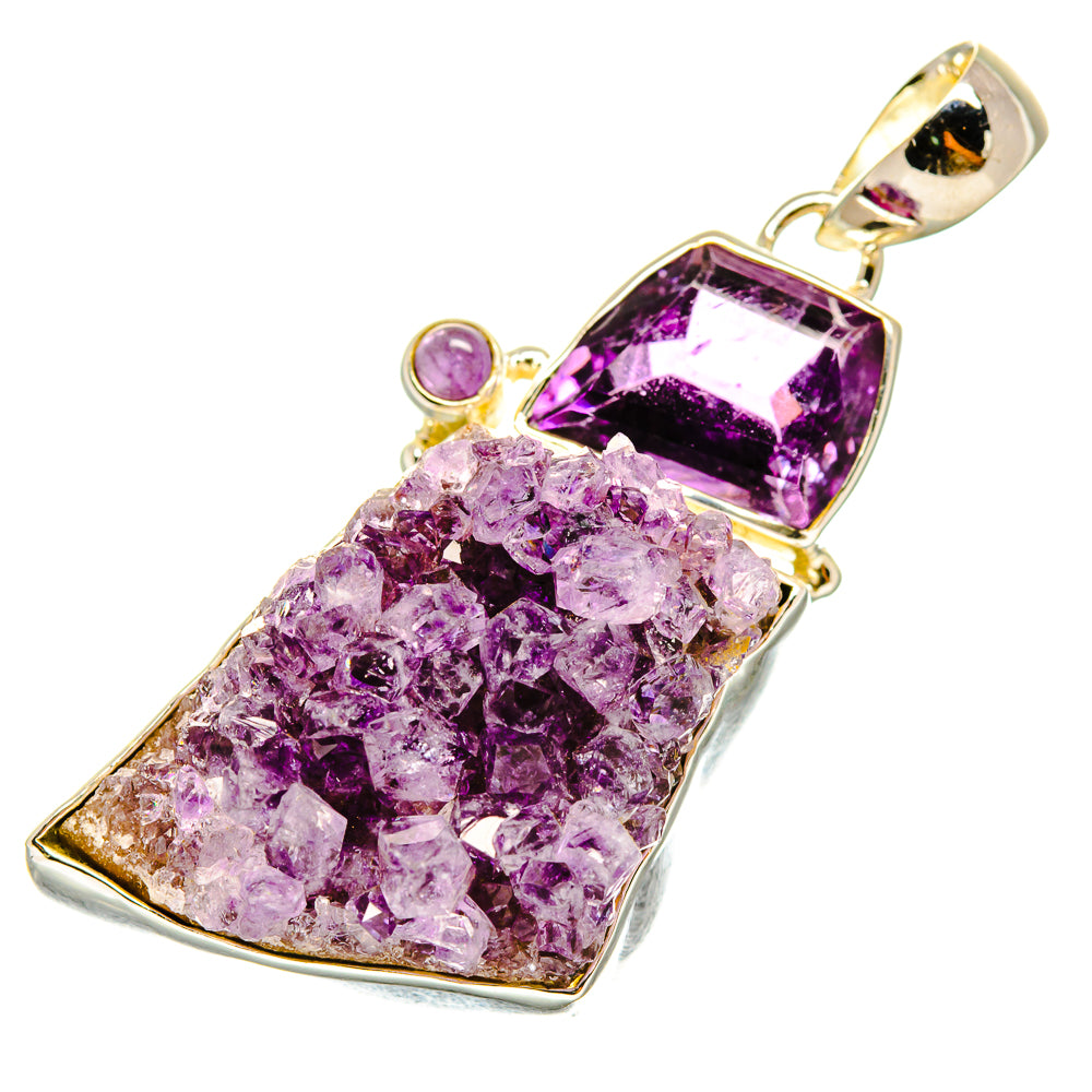 Amethyst Crystal Pendants handcrafted by Ana Silver Co - PD5011