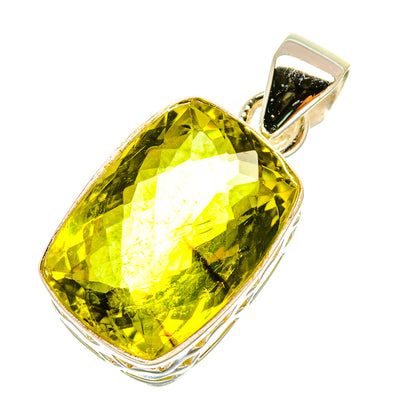 Olive Quartz Pendants handcrafted by Ana Silver Co - PD5018
